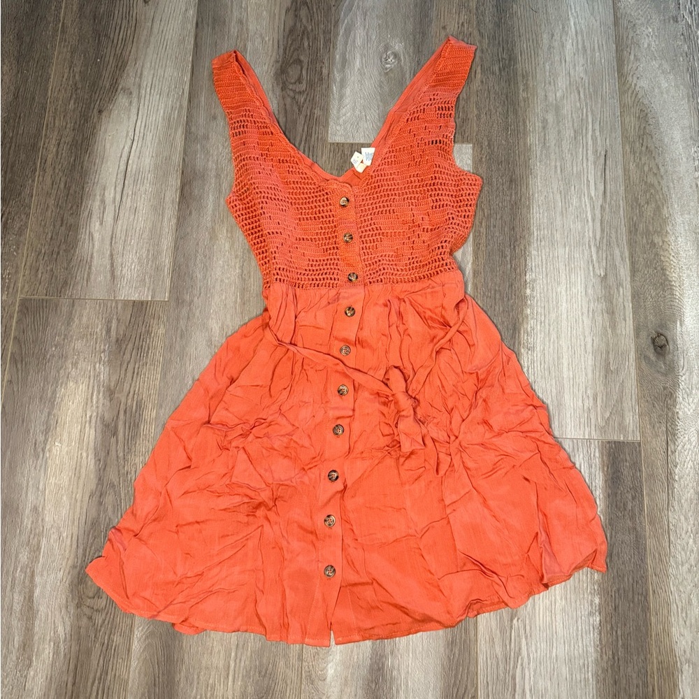 Sky & Sparrow Burnt Orange Dress